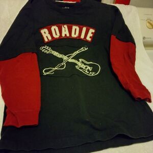 Wes and Willy boys L distressed pre owned Roadie long sleeve T-shirt cotton